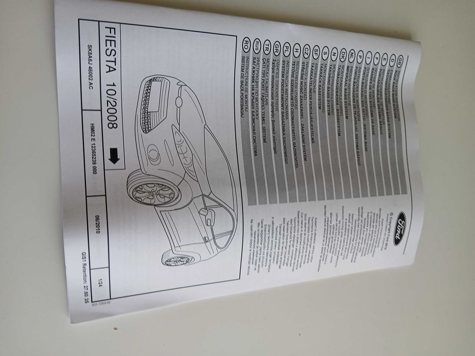 Barras de tejadilho FORD FIESTA