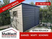 Garaż Blaszany , Wiata , Magazyn Schowek -Garaże Blaszane -Maj-Blach