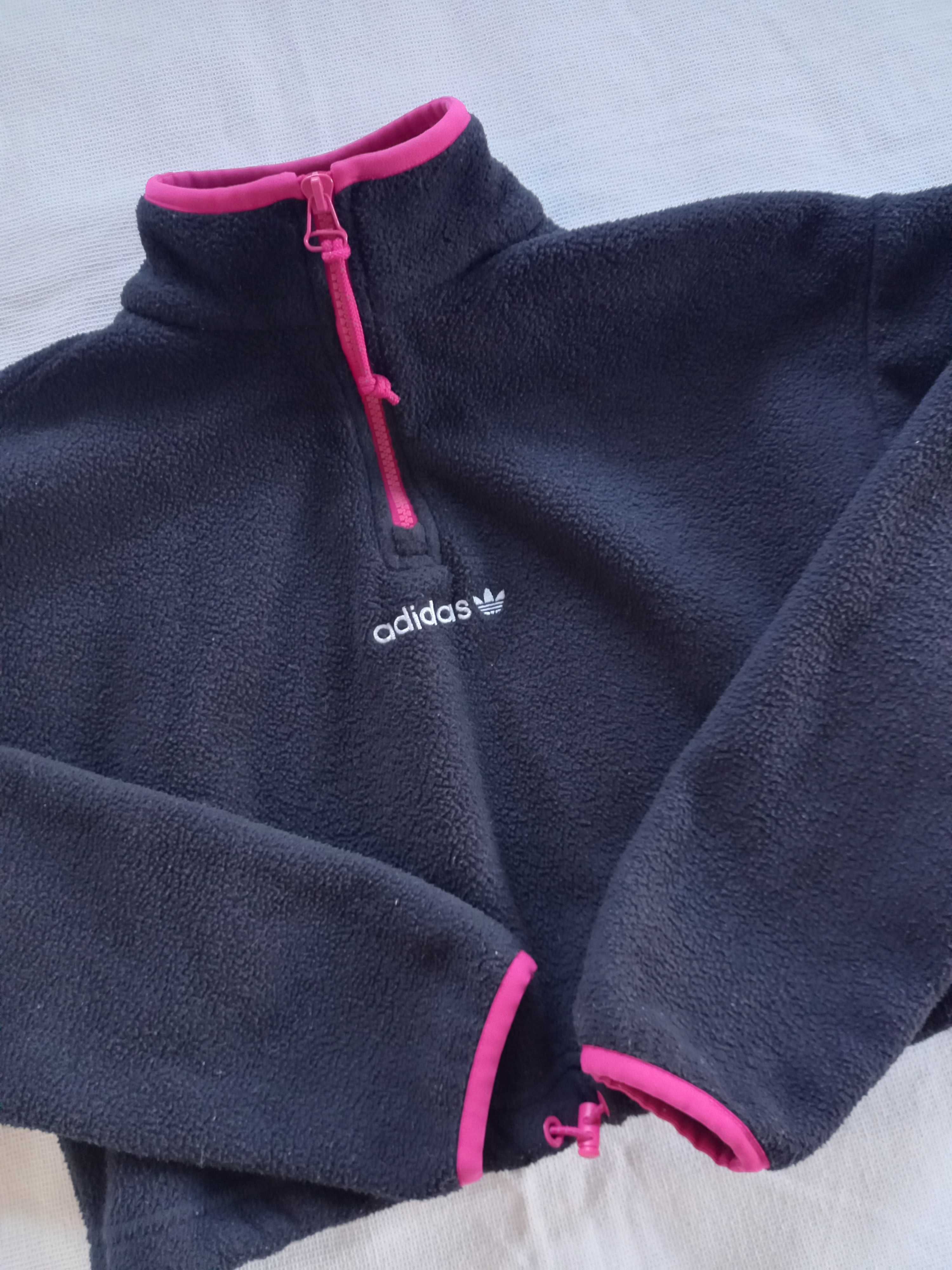 Кроп топ фліска вкорочена кофта adidas S