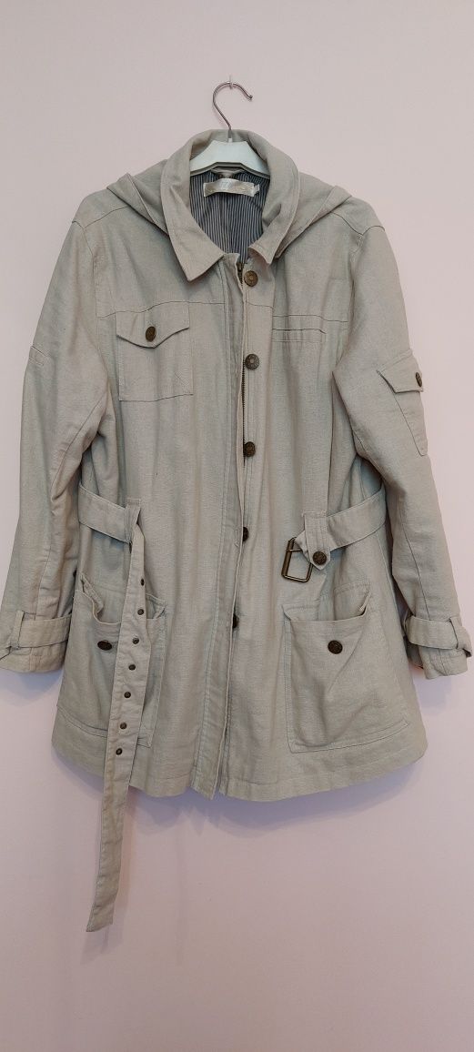 Parka kurtka lniana