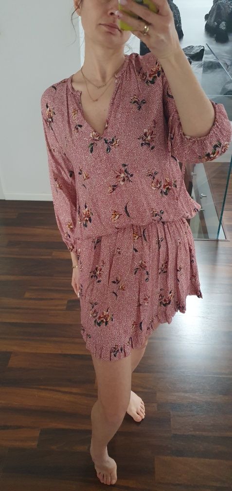 Letnia sukienka w kwiaty boho print