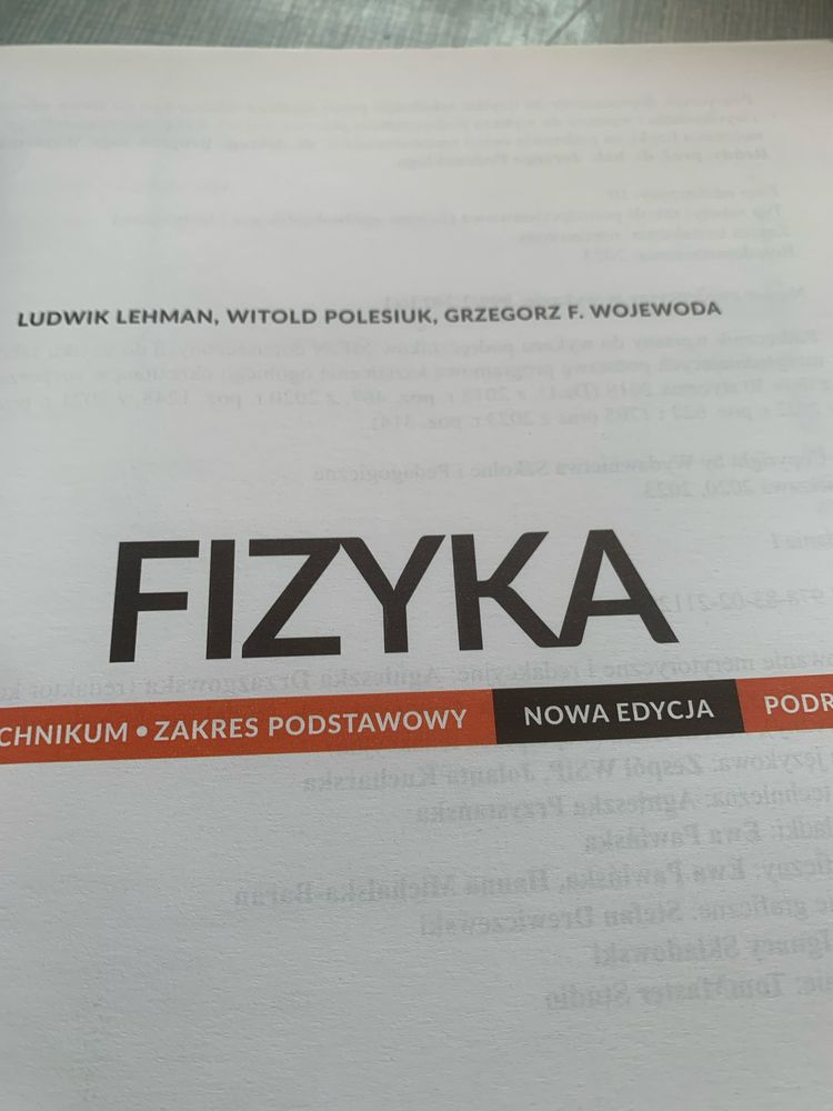 Podręcznik do fizyki kl 2 techniku i liceum