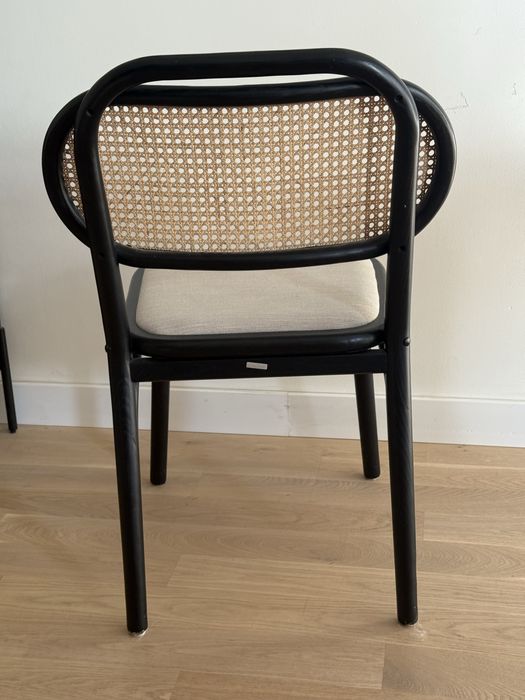 Kave home krzesło drewniane rattan plecionka wiedeńska fameg kave home