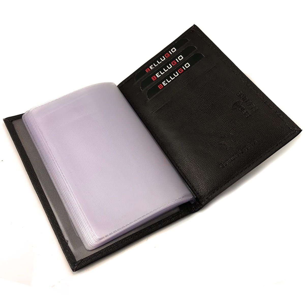 skórzane etui z systemem czarny    rfid