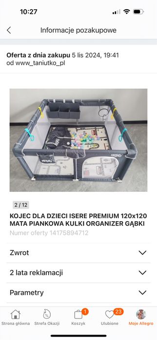 Kojec dla dziecka