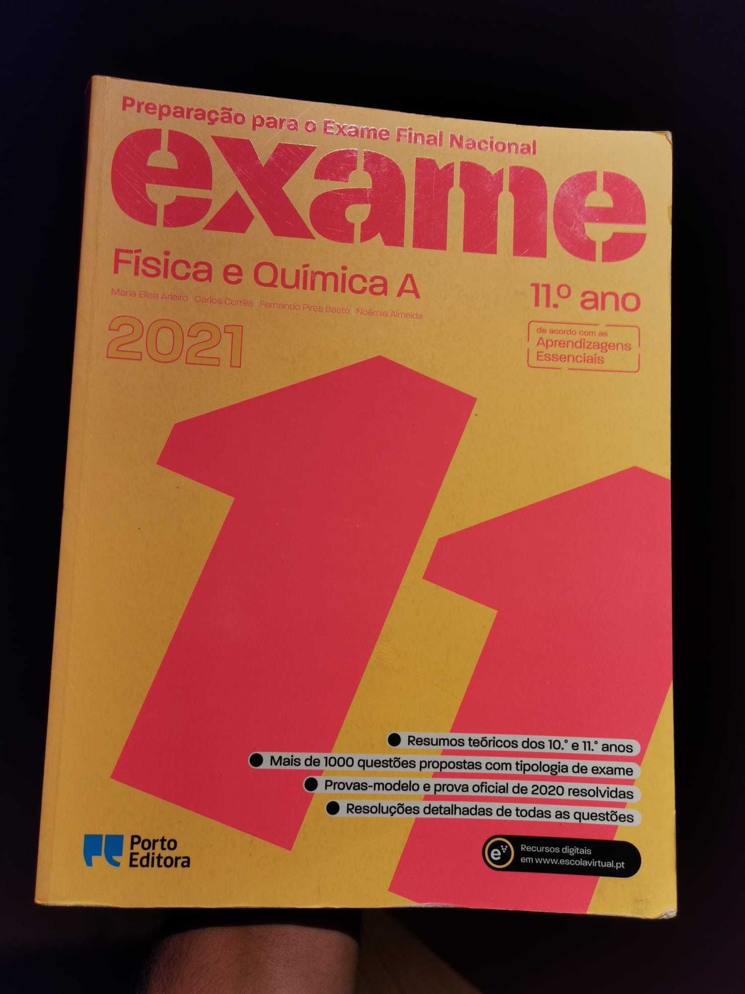 Livro preparação para exame de Física e Química - Porto Editora