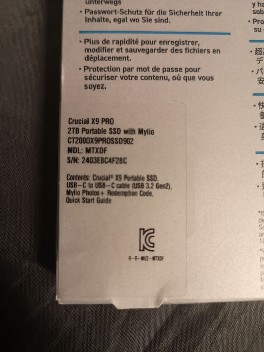 Crucial X9 Pro SSD 2TB CT2000X9PROSSD902