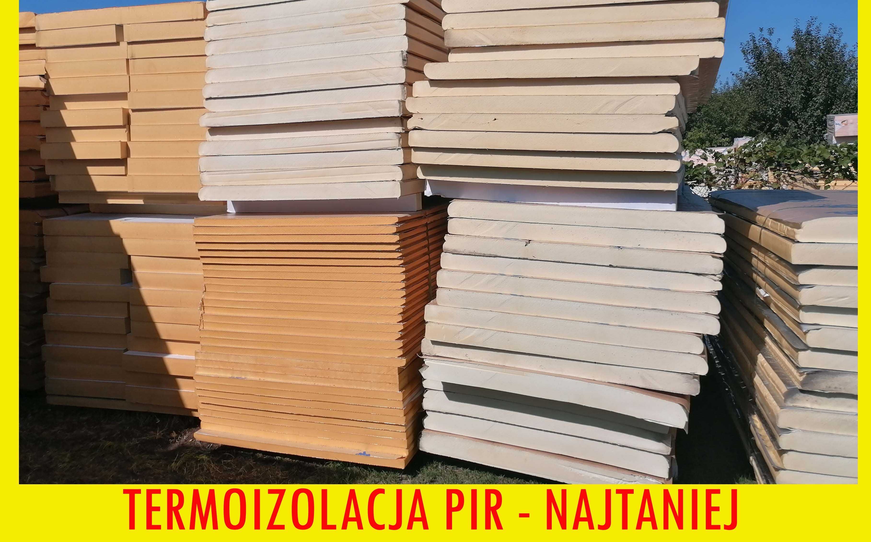 Płyta PIR 0,022 z ekranem aluminiowym odbijającym ciepło - NAJTANIEJ