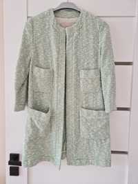Zielony przejściowy płaszcz Zara