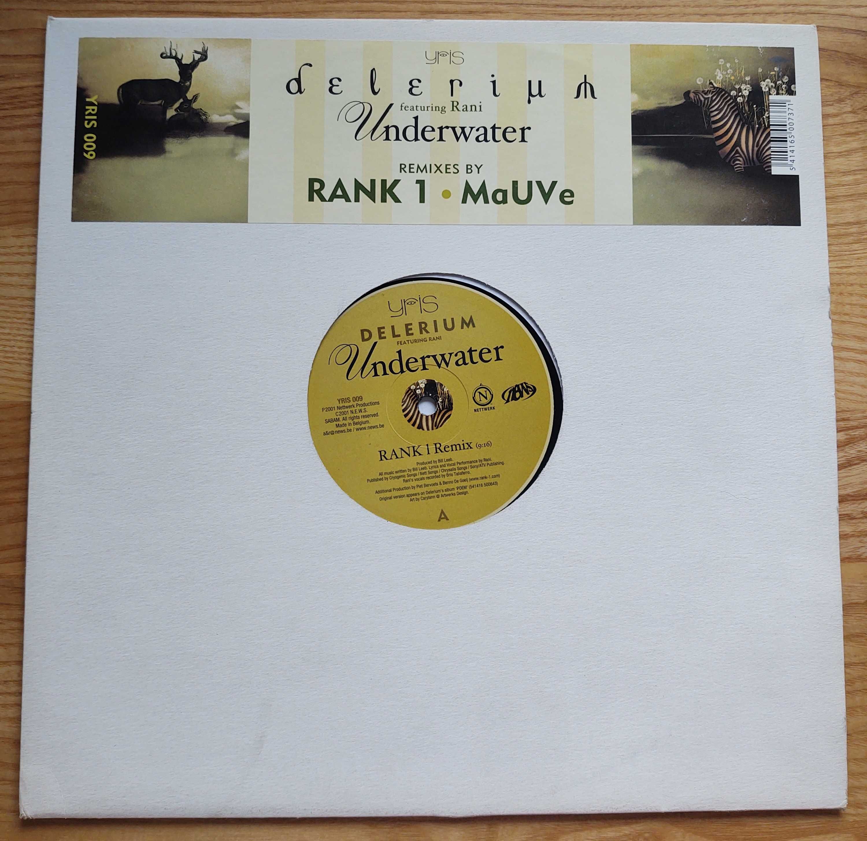 Delerium Featuring Rani – Underwater -RANK 1 Remix-Winyl Trance Klasyk