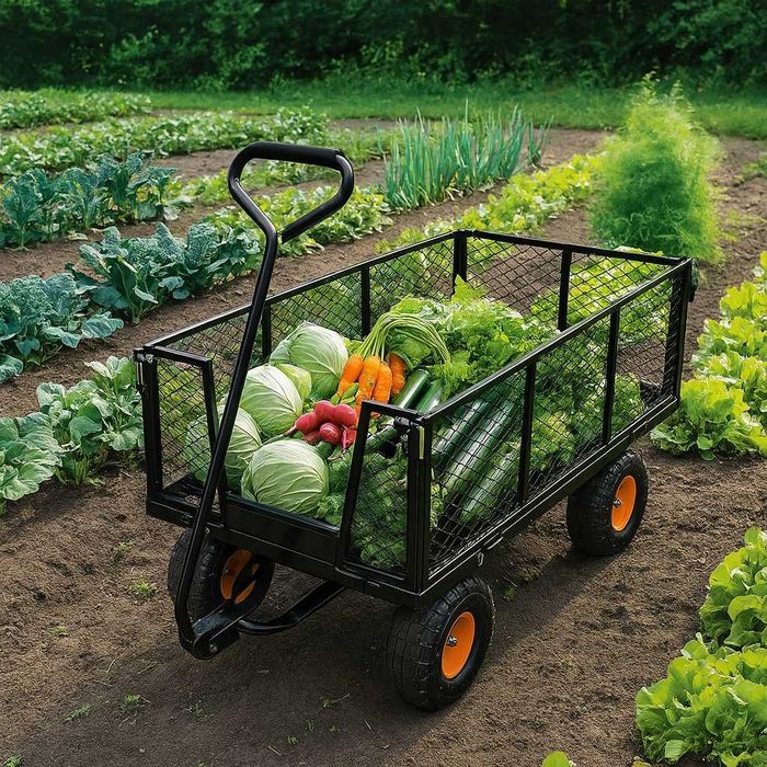 wózek ogrodowy transportowy przyczepka duży 220l 350kg burty+gratis