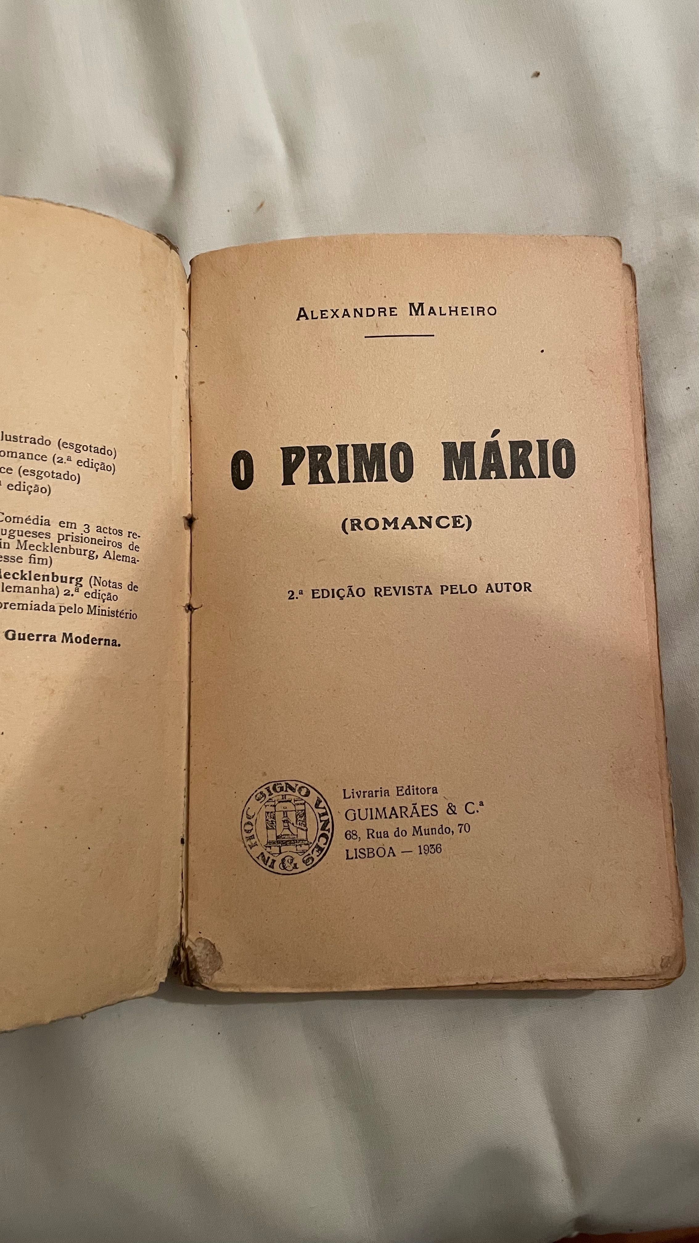 Livro O Primo Mário