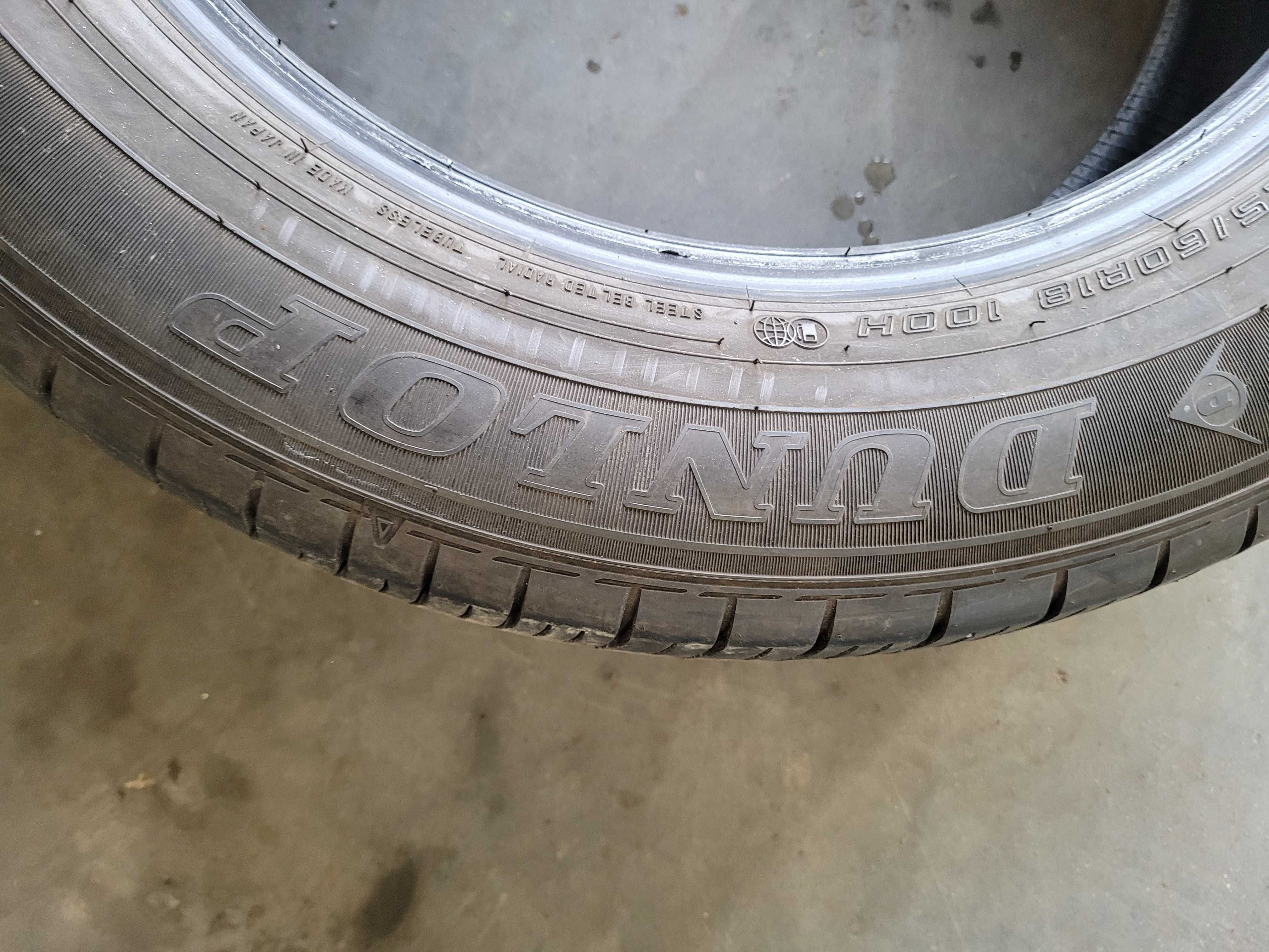 opony dunlop 2 sztuki 225 /60 18 lato