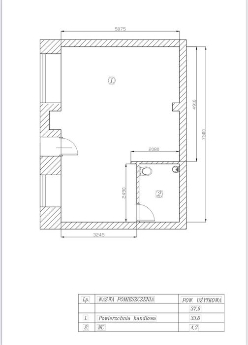 Lokal użytkowy - Wałbrzych 38 m2 Śródmieście