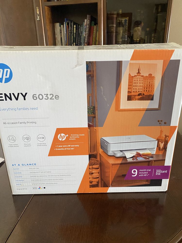 Impressora multifunções HP Envy 6032e, sem fios.