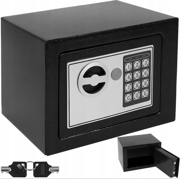 Sejf Skarbonka Zamek Elektroniczny Cyfrowy Kasetka Biurowy Prezent