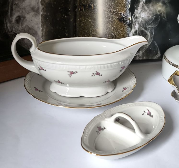 Serwis obiadowy Chodzież Szczecin róże piękna stara porcelana