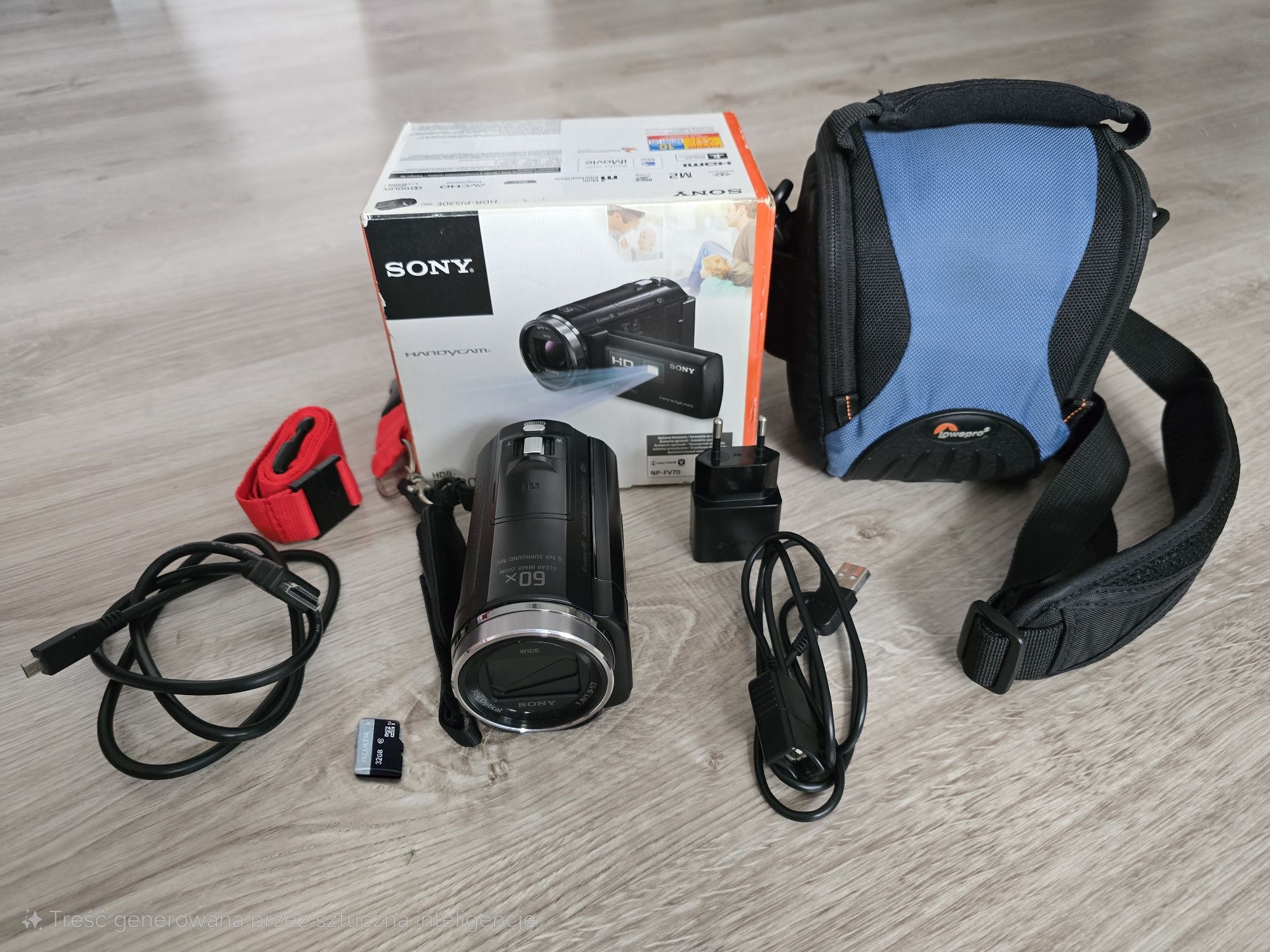 Kamera Sony HDR-PJ530E z projektorem