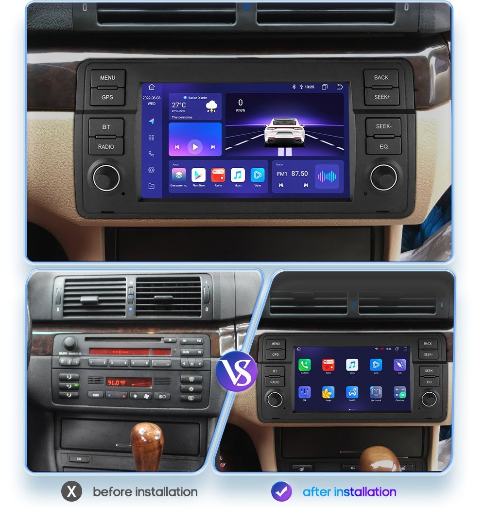 Bmw e46 Navi stacja multimedialna Android Nawigacja radio