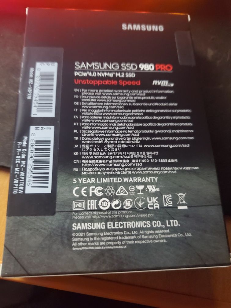 Samsung ssd 980pro 1tb