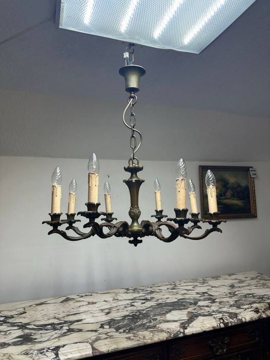 Люстра бронзова на 8 ламп 7465