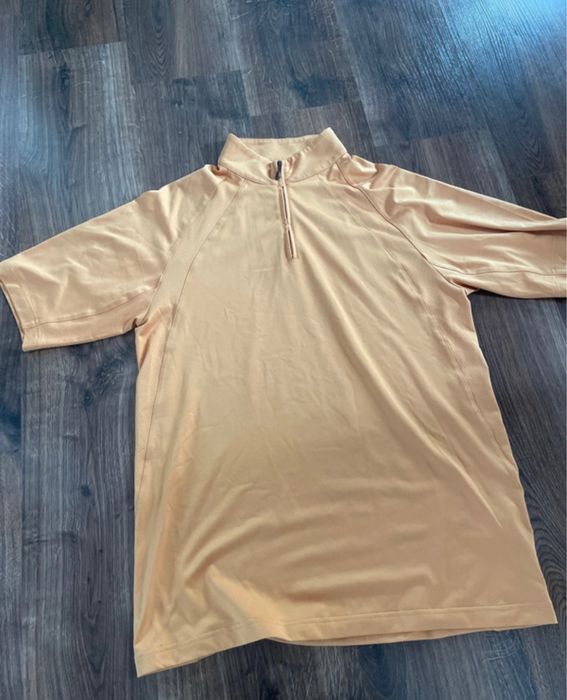 Koszulka męska sportowa L Adidas Morelowa z rozpinanym kołnierzem