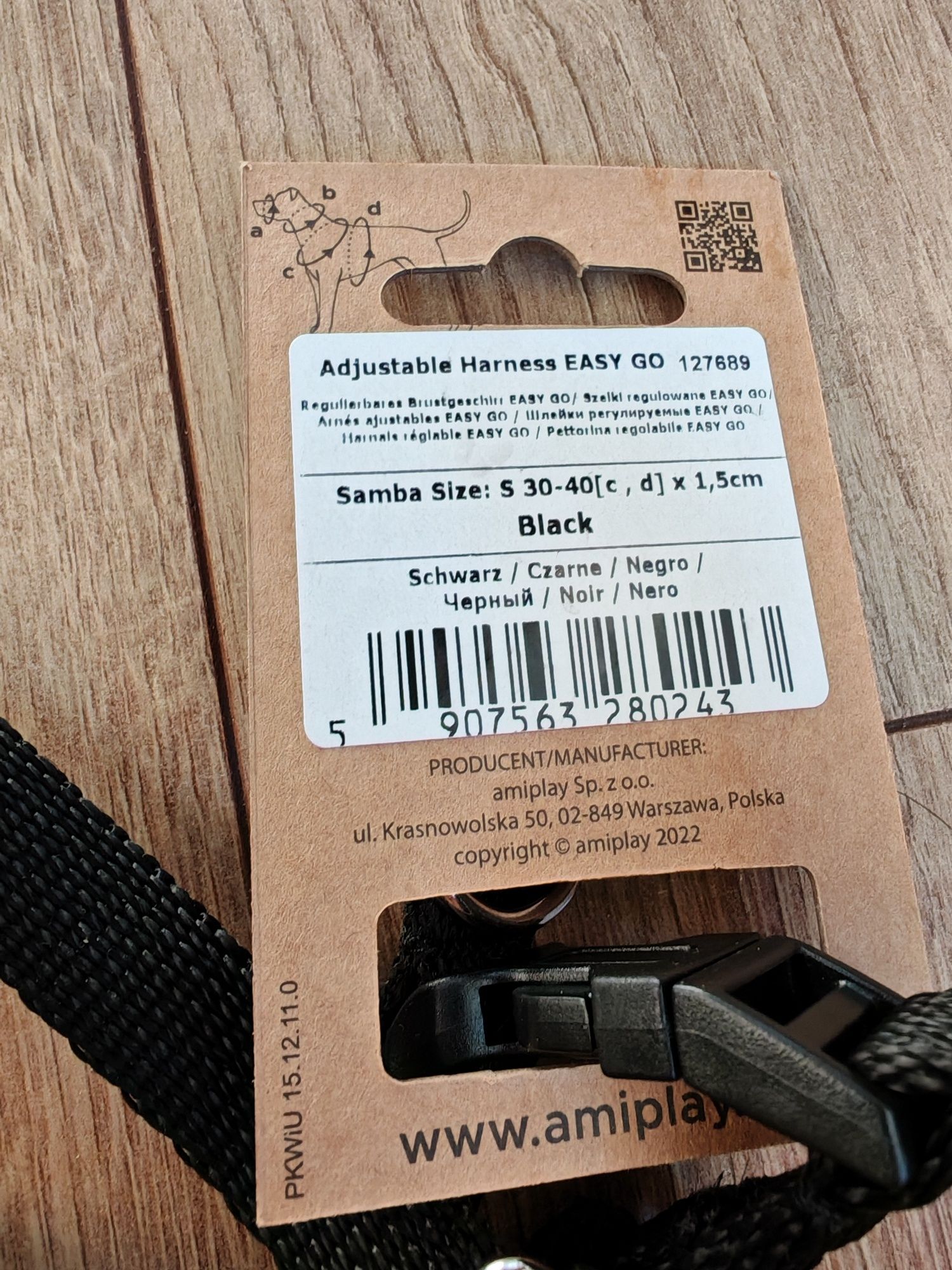 Szelki regulowane Easy Go - S Amiplay