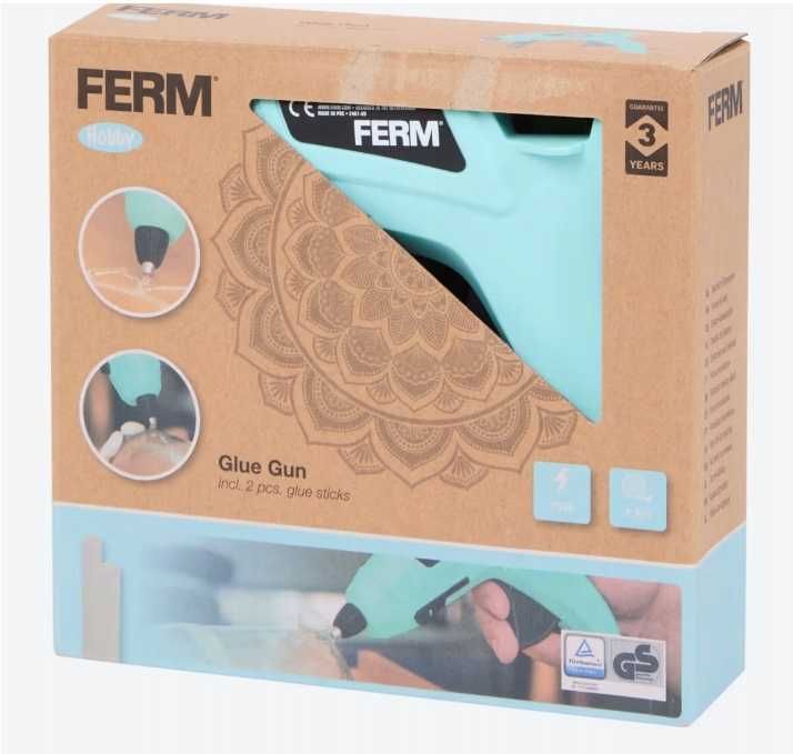 Pistolet do kleju FERM GGM1011 75W z podstawką kolor miętowy +2 wkłady
