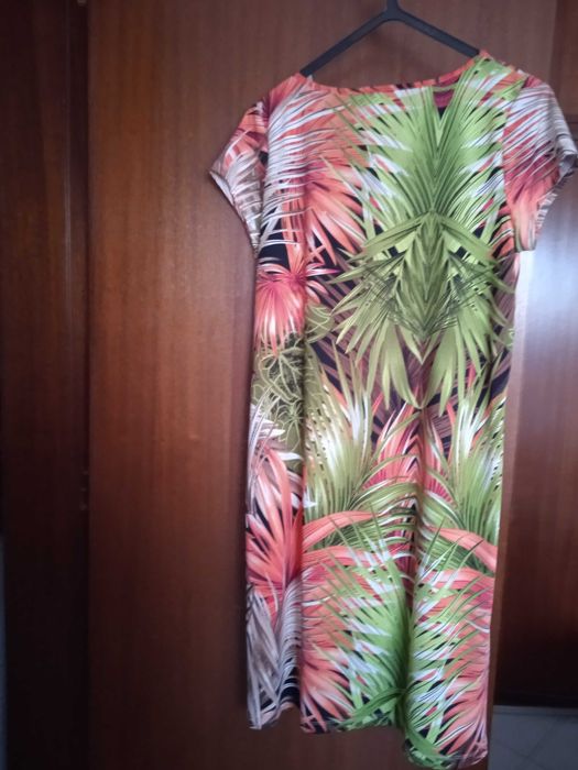 Vestido floral em jersey