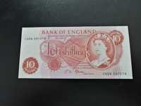 Piekny banknot 10 Shillings Wielka Brytania, UNC, 1960-70