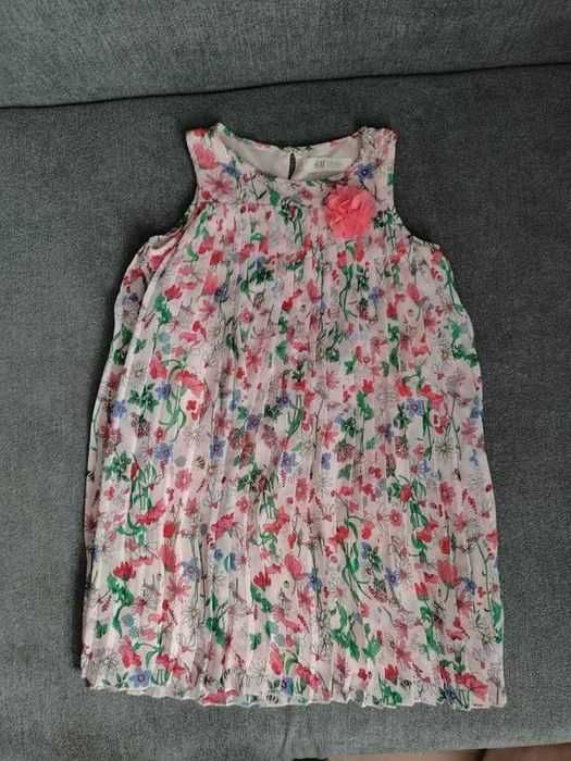 Sukienka kwiaty h&m 134