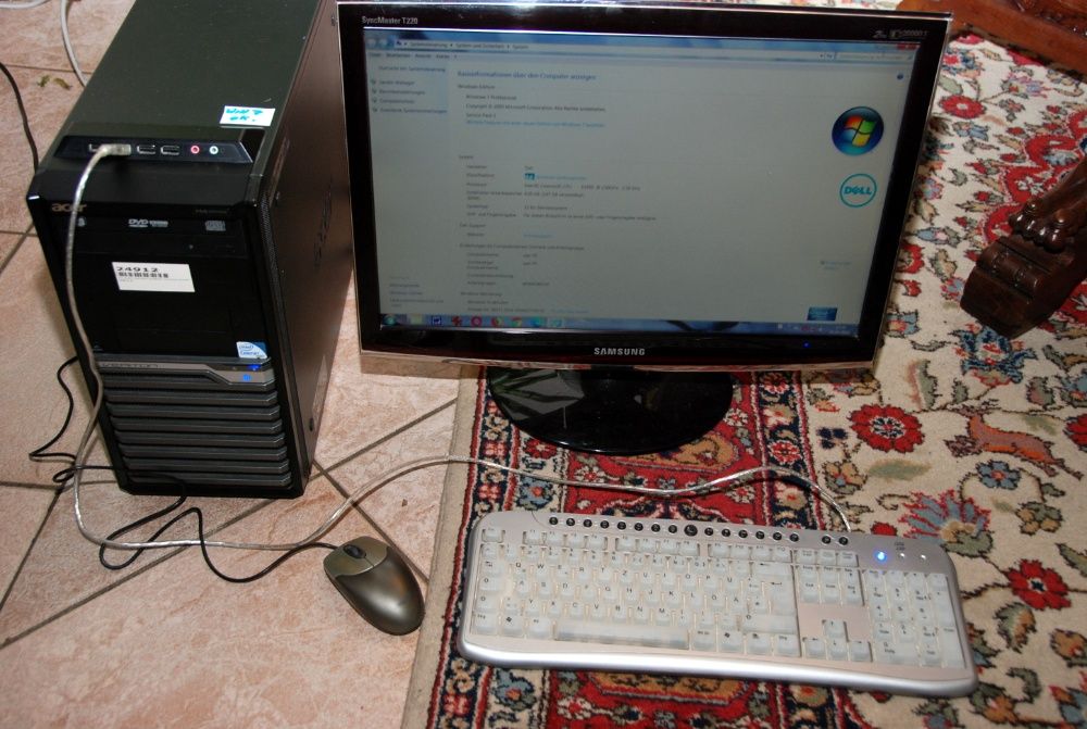 Zestaw komputerowy Acer Veriton M480G komputer stacjonarny monitor 22C