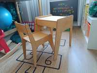 Stolik i krzesełko dziecięce olejowane j. Nowe