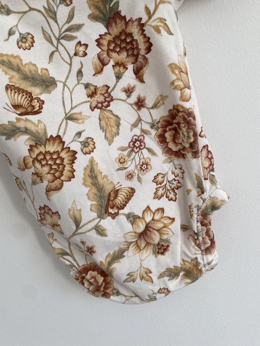 Body newbie bufki 56 brązowe kwiaty khaki