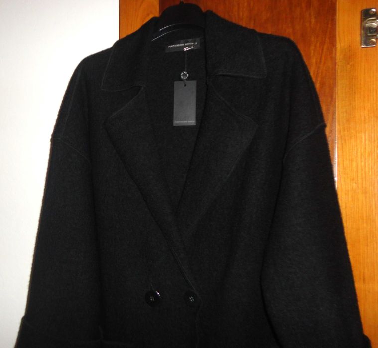 Sobretudo/Casaco fluido 100% lã fervida Purificacion Garcia