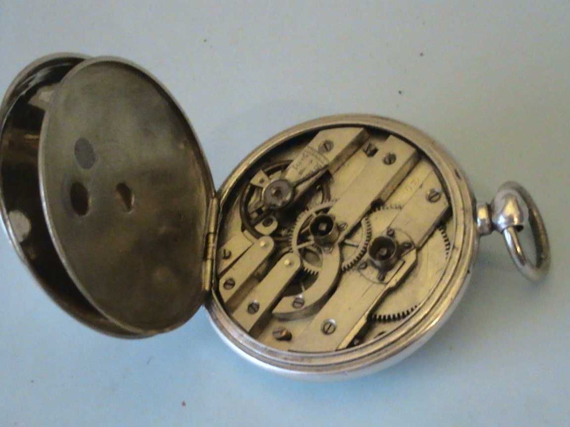 Duży zegarek kieszonkowy z Führerem - Srebro 800