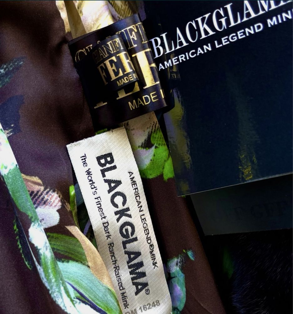 Шуба норкова black glama поперечка з поясом 150 см довжина р.М-Л