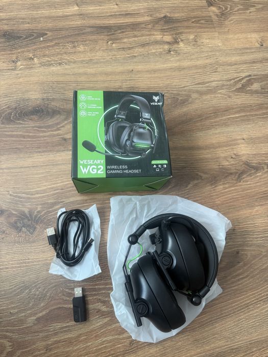 WESEARY WG2 bezprzewodowe słuchawki nauszne dla graczy, gamingowe
