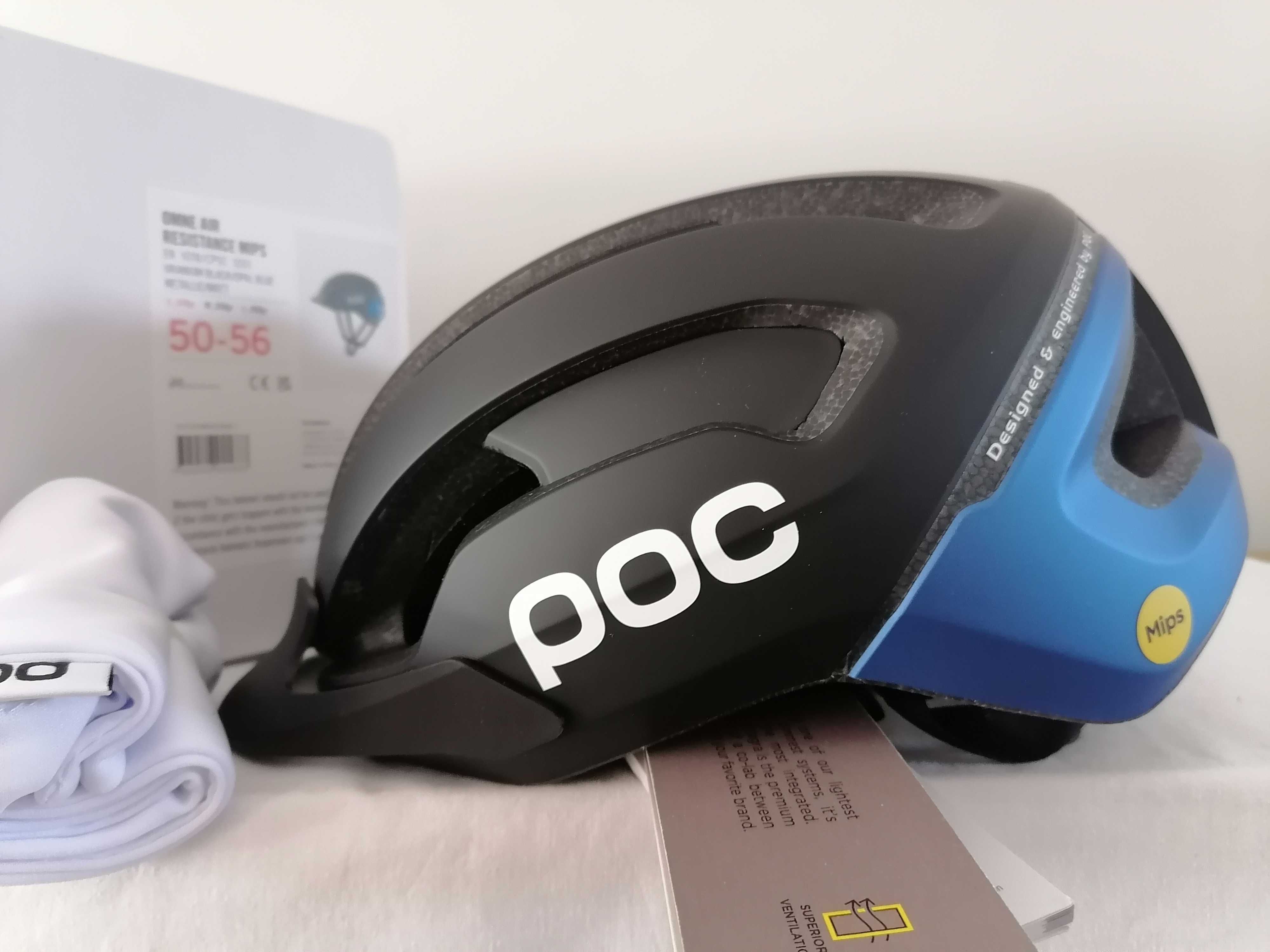 Kask rowerowy Poc Omne Air Resistance Mips Black Opal Blue S 50-56cm