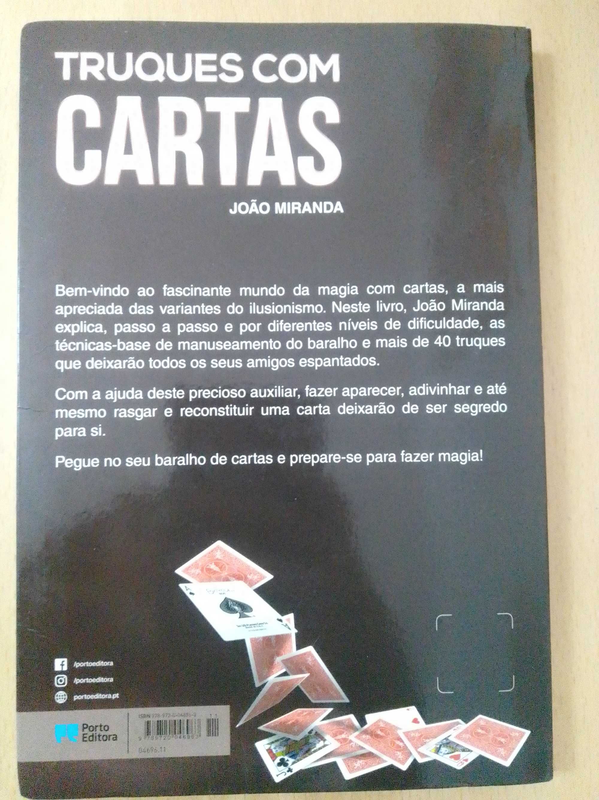 Livro/manual "Truques com cartas" de João Miranda