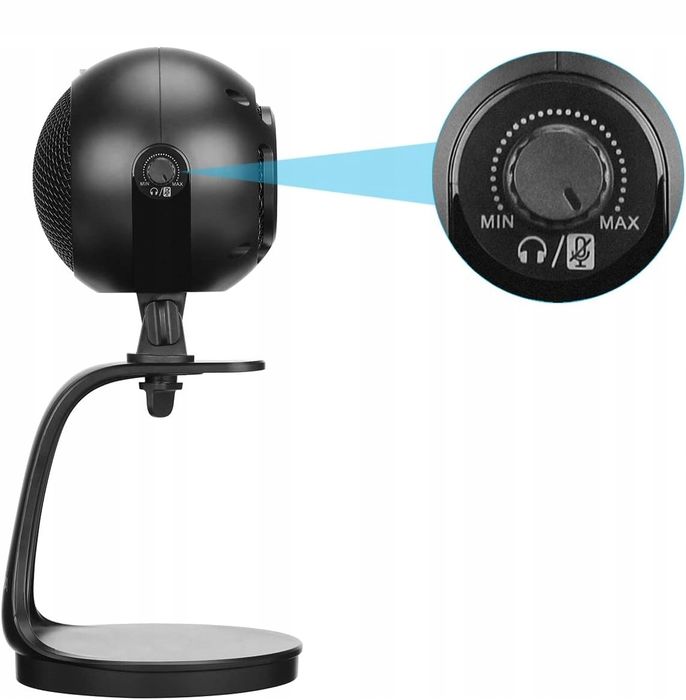 Mikrofon Kardioidalny BOYA BY-PM300 USB Monitoring Mute Pokrętło Gain