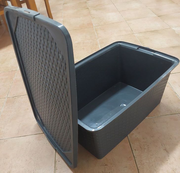 CAIXA DE 40Lt PVC PARA DIVERSOS FINS.Casa,Quarto,Arrumação,Construção.