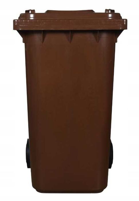 Pojemnik na Śmieci Odpady Pojemnik Kosz 240L Brąz BIO Segregacja Kubeł