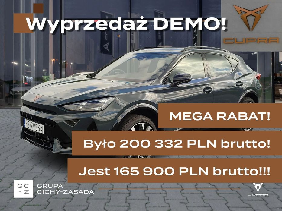 Cupra Formentor 2.0 TSI 204 KM 7-biegowa automatyczna - DSG 4x4, DEMO, niski przebieg!