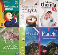 Podręczniki szkolne 3 chemia fizyka biologia polski geografia