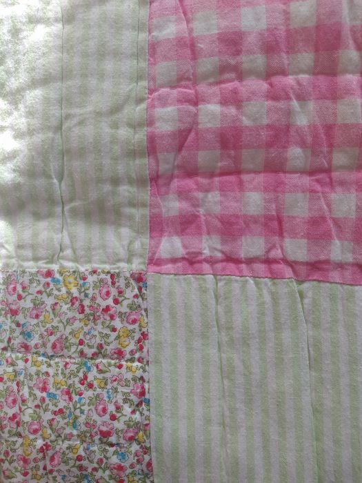 Colcha Green Gate quilt reversível cama solteiro
