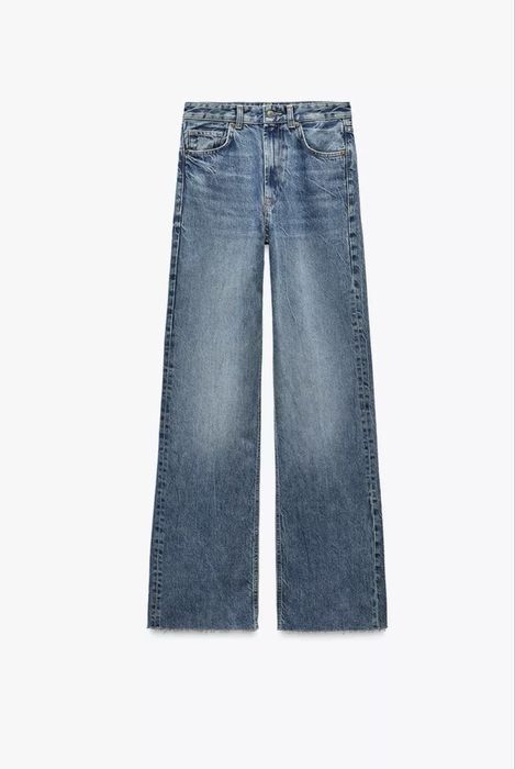 Джинси zara wide leg висока посадка
