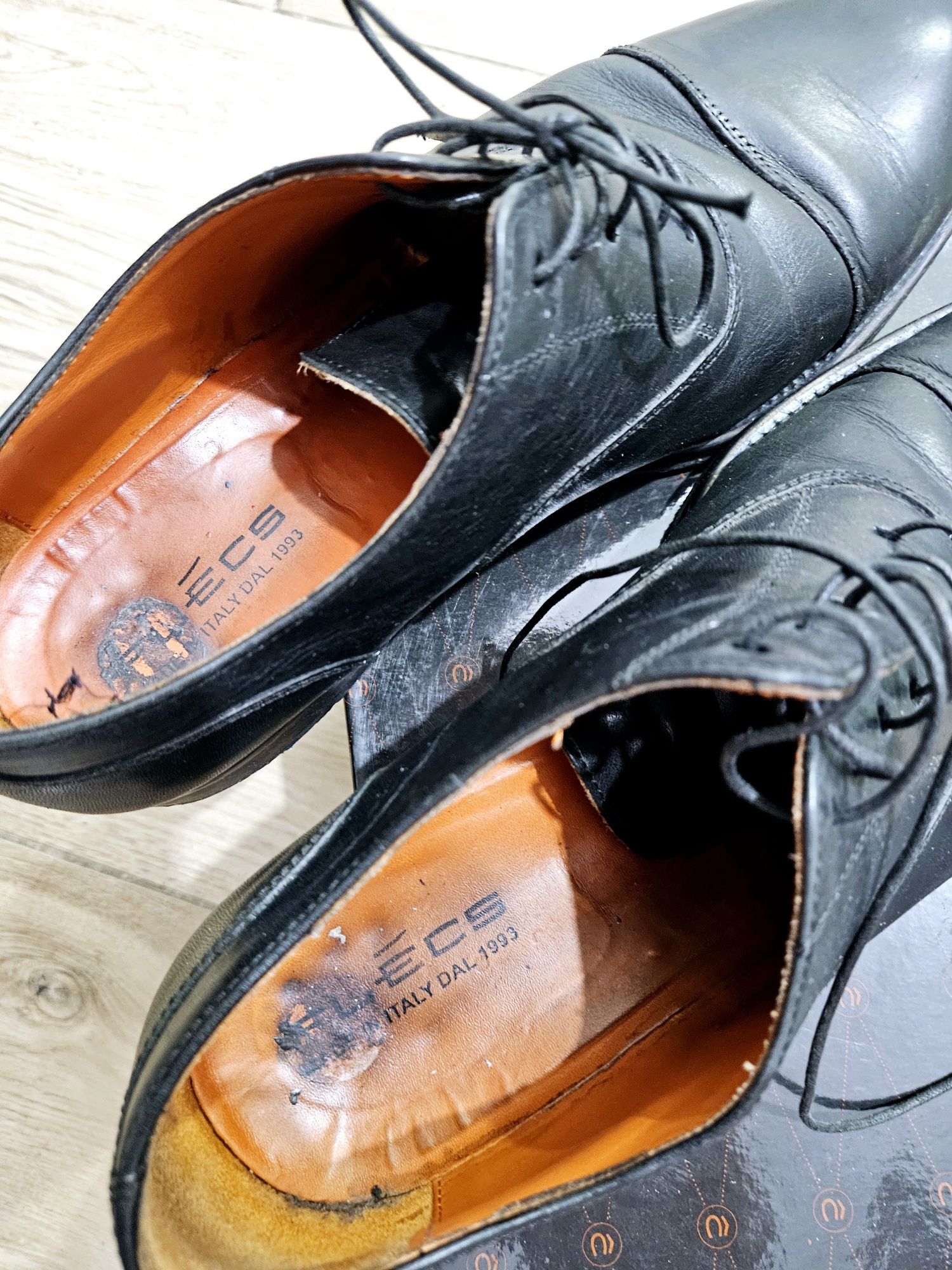 Buty czarne wizytowe męskie r.42 włoskie ślub wesele chrzciny