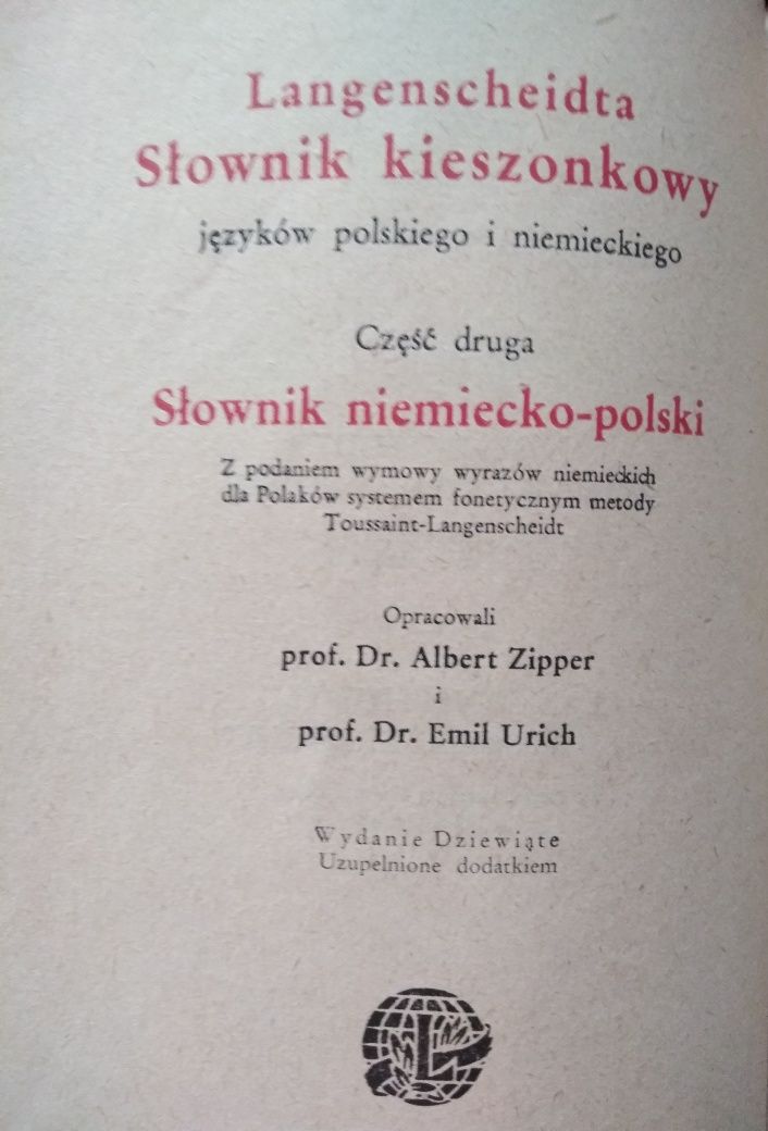 Słownik polsko niemiecki  2 tomy