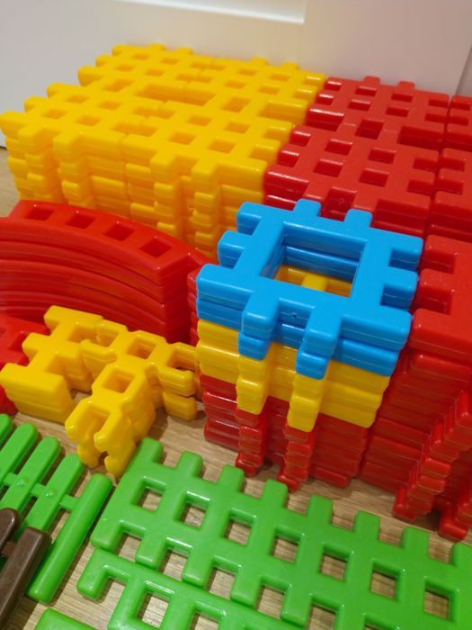 Wielki zestaw klocki konstrukcyjne Marioinex Duże Waffle 195 elementów